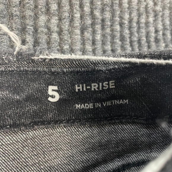 Arizona Jeans Shorts Womens 5 Black Denim Distressed Cut Off‎ Fringe Mid 24x2 - Picture 8 of 14